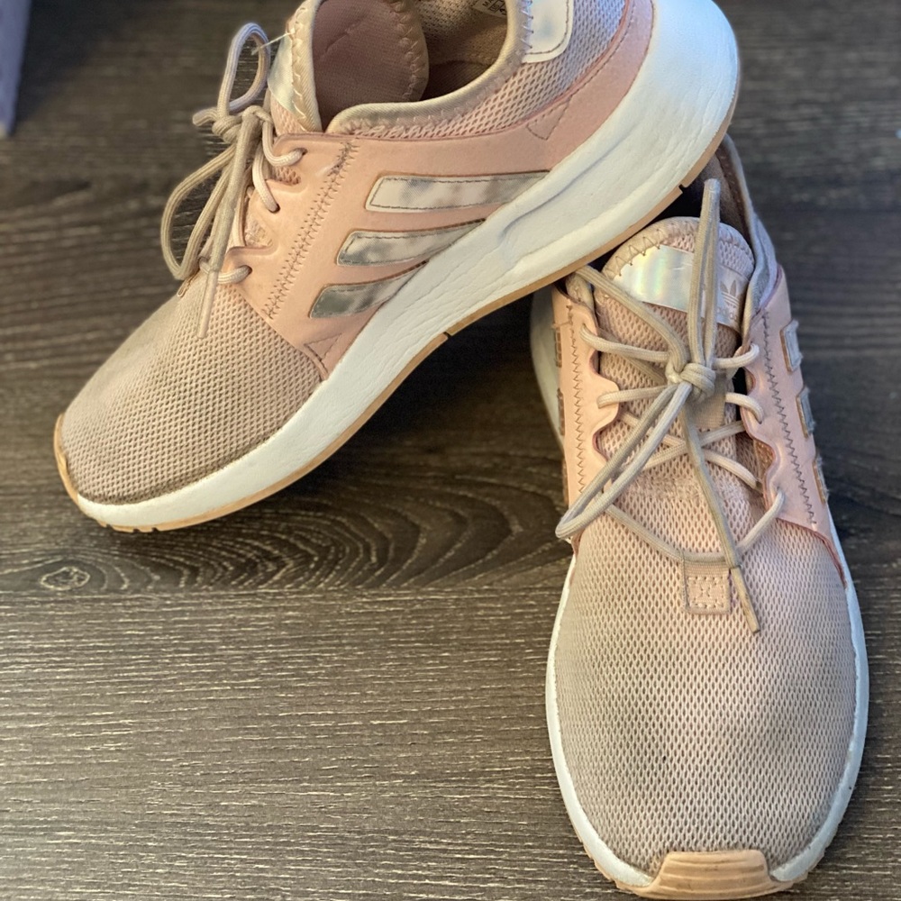 Adidas pink mesh sneakers